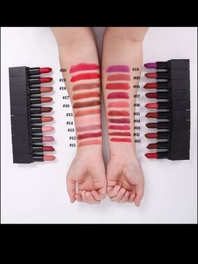 #19 Assorted Women’s Matte Lipstick Collection - Multi Color Shades